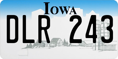 IA license plate DLR243