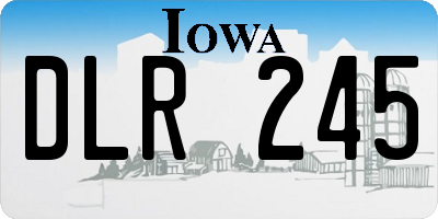 IA license plate DLR245