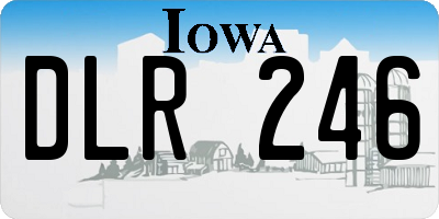 IA license plate DLR246
