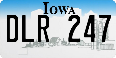 IA license plate DLR247