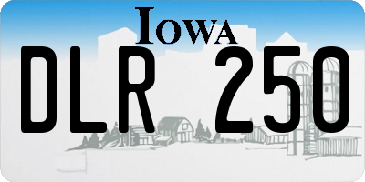 IA license plate DLR250