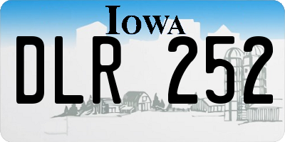 IA license plate DLR252