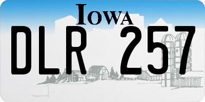 IA license plate DLR257