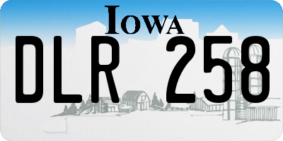 IA license plate DLR258