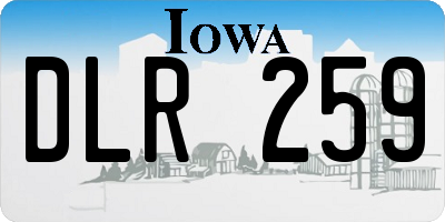 IA license plate DLR259