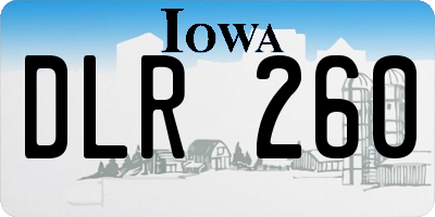 IA license plate DLR260