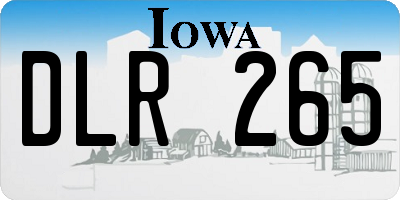 IA license plate DLR265
