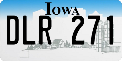 IA license plate DLR271