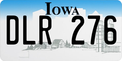 IA license plate DLR276