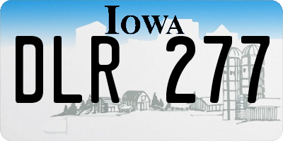 IA license plate DLR277