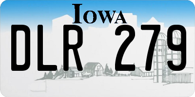 IA license plate DLR279