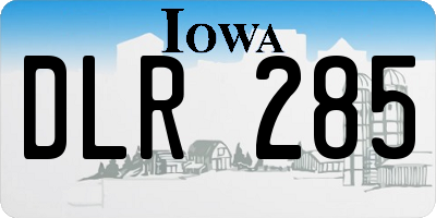 IA license plate DLR285