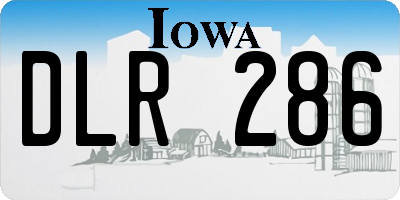IA license plate DLR286