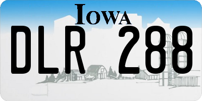 IA license plate DLR288
