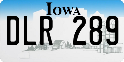 IA license plate DLR289