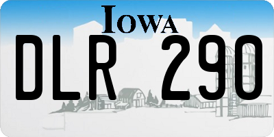 IA license plate DLR290