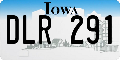 IA license plate DLR291