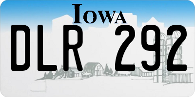 IA license plate DLR292