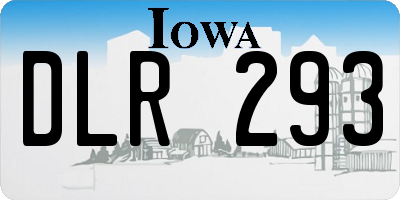 IA license plate DLR293