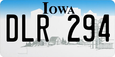 IA license plate DLR294