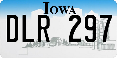 IA license plate DLR297