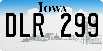 IA license plate DLR299