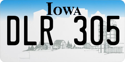IA license plate DLR305