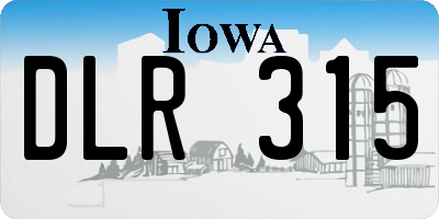 IA license plate DLR315