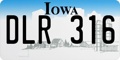 IA license plate DLR316