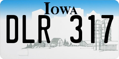IA license plate DLR317