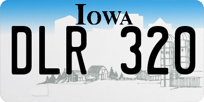 IA license plate DLR320