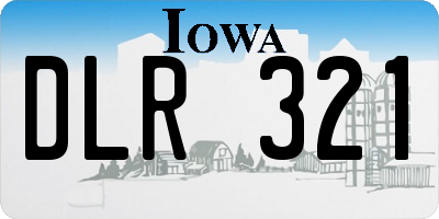 IA license plate DLR321