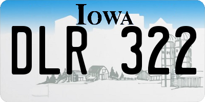 IA license plate DLR322