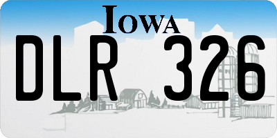 IA license plate DLR326