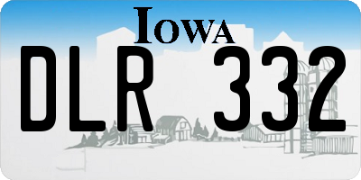 IA license plate DLR332