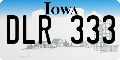 IA license plate DLR333