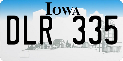 IA license plate DLR335