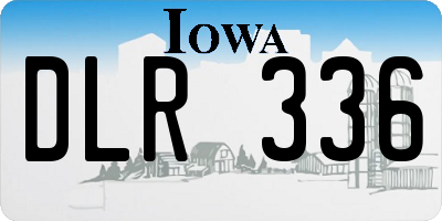 IA license plate DLR336