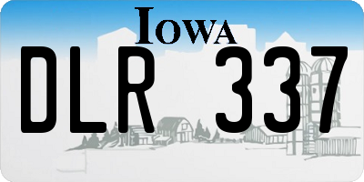 IA license plate DLR337