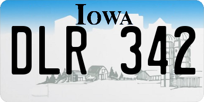 IA license plate DLR342
