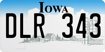 IA license plate DLR343