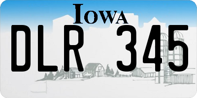 IA license plate DLR345