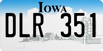 IA license plate DLR351