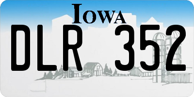 IA license plate DLR352