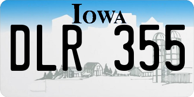 IA license plate DLR355