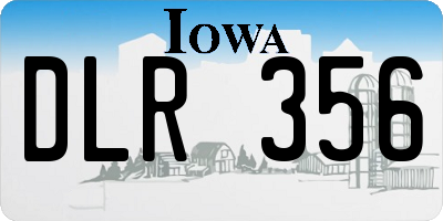 IA license plate DLR356