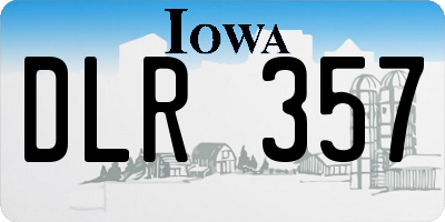 IA license plate DLR357