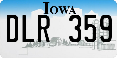 IA license plate DLR359
