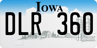 IA license plate DLR360