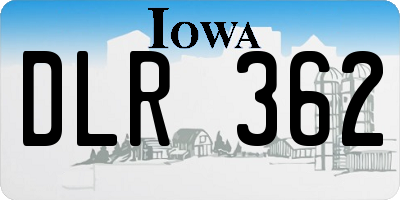 IA license plate DLR362